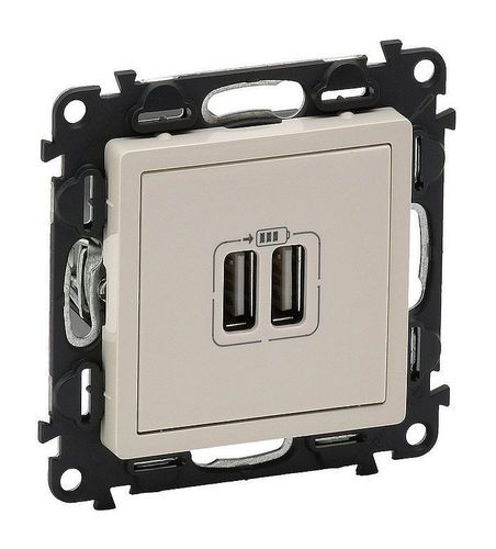 Розетка 2xUSB Legrand VALENA LIFE, слоновая кость