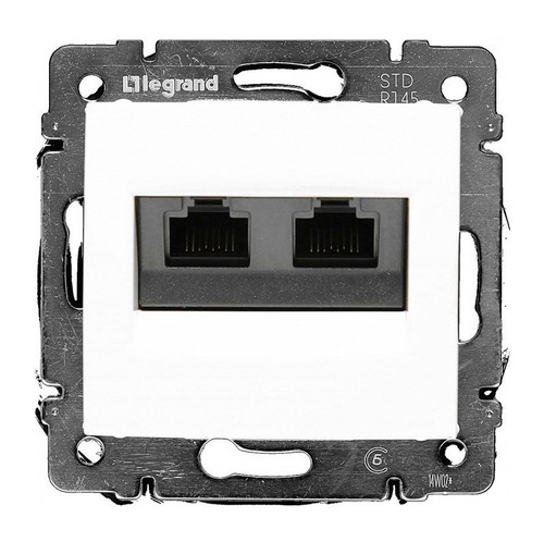 Розетка 2xRJ45 Cat.6 Legrand VALENA, белый