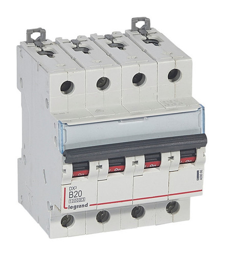 Автоматический выключатель Legrand DX³ 4P 20А (B) 16кА