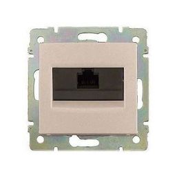 Розетка 1xRJ45 Cat.5 VALENA, слоновая кость