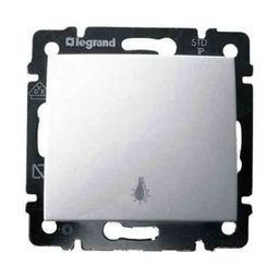 Выключатель 1-клавишный кнопочный VALENA, скрытый монтаж, белый